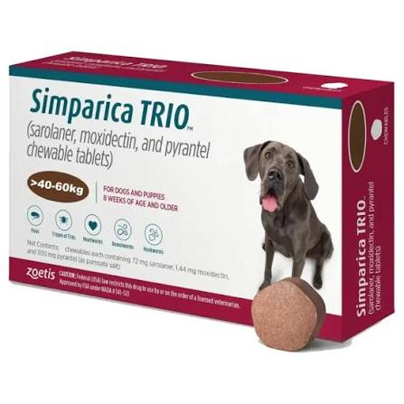 SIMPARICA TRIO 72/1.44/300MG