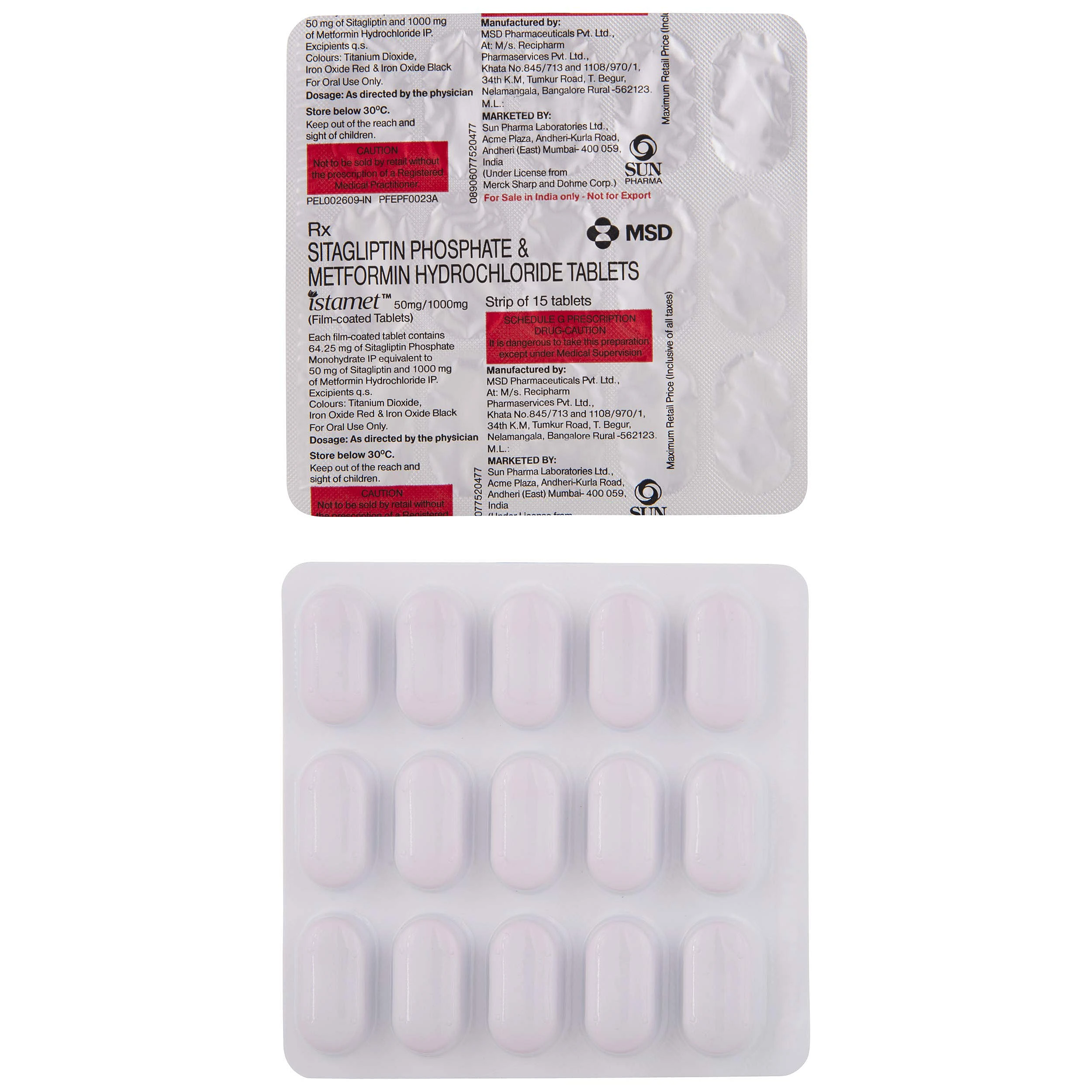 ISTAMET 50/1000MG