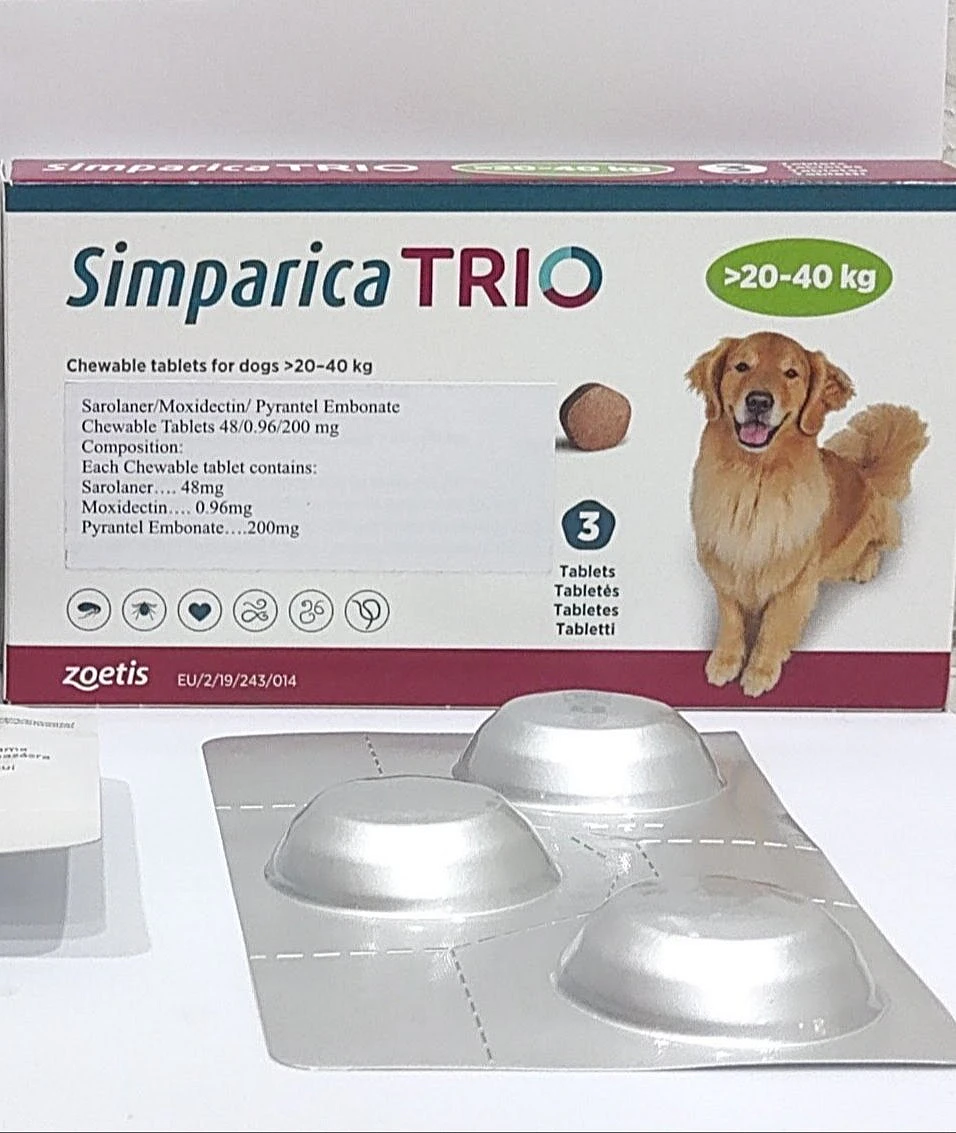 SIMPARICA TRIO 48/0.96/200MG